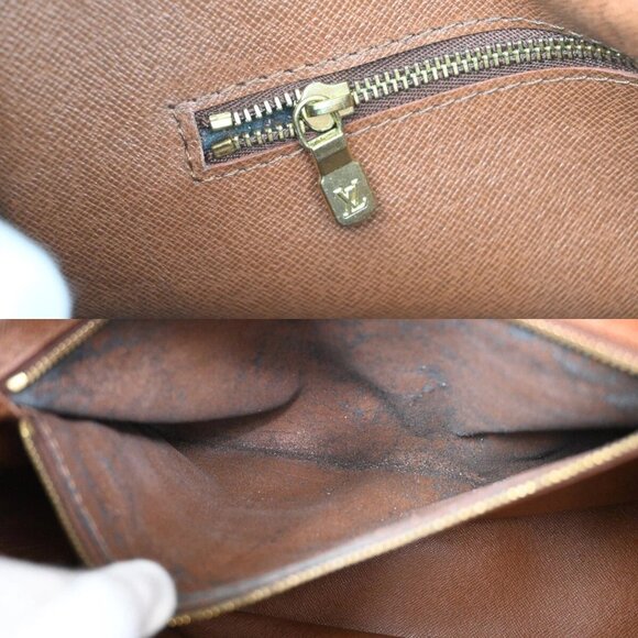 LOUIS VUITTON Boulogne 35 Shoulder Bag Monogram Leather Brown